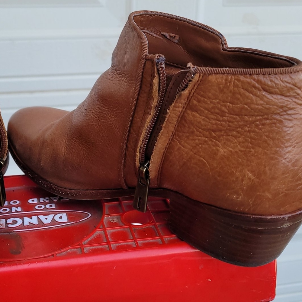 Sam Edelman tan booties boots 7.5 leather - Picture 9 of 12